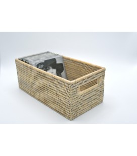 Range-CD Robert - rattan white cerusé