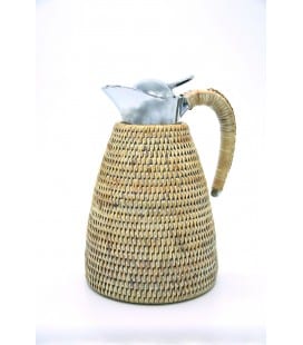 Caraffa isotermica Edmée - rattan bianco 1,5 L