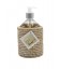 Dispenser soap rattan white brushed and white porcelain Mahé