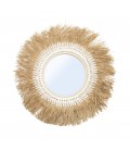 Ginger mirror - specchio rotondo in rafia e conchiglie Ø100cm