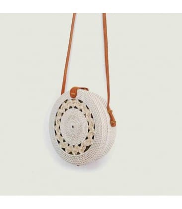 Sac à main Sita en rotin blanc - Dua
