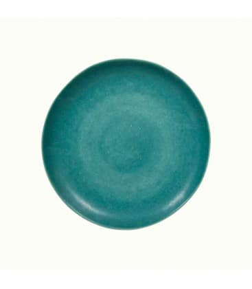 Assiette plate Nature coloris vert d'eau