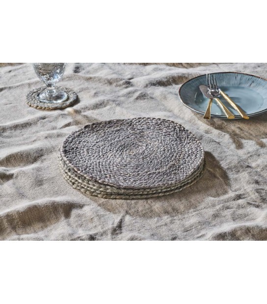Set Di 6 Tovagliette Rotonde In Rattan Fatte A Mano – Diametro 30 Cm, Stile Boho, Antiscivolo, Resistenti Al Calore, Per Cucina E Tavola