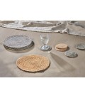 Set de table en raphia naturel et coquillages