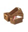 Locker rectangular Trio large model - rattan honey