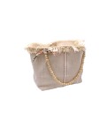 Sac en coton et perles de bois - made in france