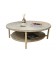 Table de salon Myan XL blanc cérusé - Ø107cm