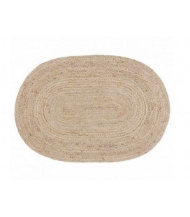 Lilo - tapis en jute ovale 60x90cm coloris naturel