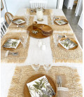 Set de table en raphia avec franges