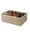 Cestino con maniglie William - rattan bianco decapato