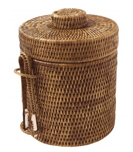 Ice bucket & tongs Gabriel - rattan honey