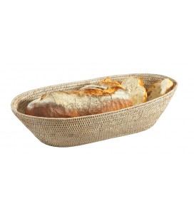 Cestino da pane Lilou - rattan bianco decapato