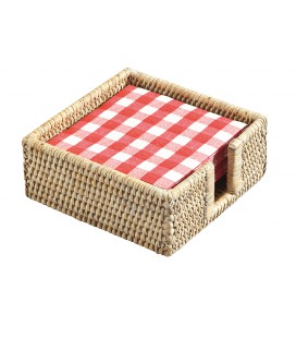 Range-towels Timéo small model - rattan white brushed