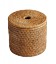 Boîte à coton cylindrique Lola - rotin miel