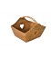 Small basket heart Kiss - rattan honey