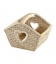 Mini basket Heart Madeleine - white brushed