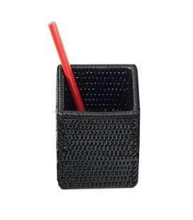 Pot square Zoe rattan black