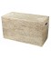 Coffre rectangulaire renforts bois Kassy - rotin blanc cérusé