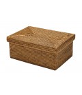 Contenitore con coperchio Iris - rattan miele