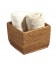 Trash square Fina, rattan honey