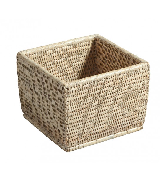 Mobile Da Bagno Versa Con 2 Cestini In Rattan - Scaffale Stretto 104x32x60 Cm - Design Nordico Per Bagno, Cucina O Soggiorno