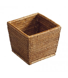 Cestino quadrato Manon, rattan miele