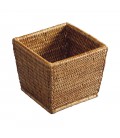 Cestino quadrato Manon, rattan miele