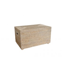 Connie scatola di rinforzo in legno - rattan bianco con ceruse