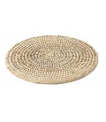 Sottopentola rotondo in rattan bianco 26,5 cm