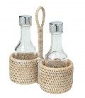 3 piece set of oil/vinegar Twins - white brushed